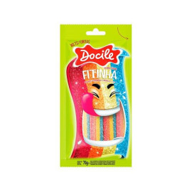 BALA REGALIZ EM FORMATO DE FITINHA COLORIDA MORANGO CITRICO 12pctX70g(180823)