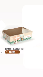 PS239- BANDEJA P SEM AL?A 18,5X12,5X6CM - PCT 20 UNID - ESTAMPA ELE VIVE (181064)