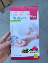 KIT LUVA DESCARTAVEL PT - (183857)