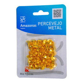 Percevejo De Metal Dourado c/80 Unidades      (174505)